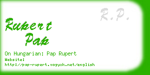 rupert pap business card